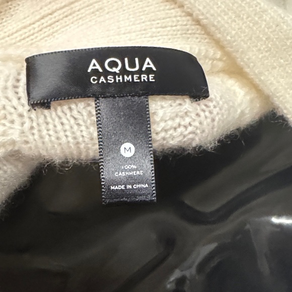 AQUA 100% Cashmere Cable Knit Fisherman Cardigan - 100% Exclusive - Picture 4 of 7